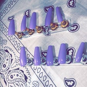 Purple Press on Nails
